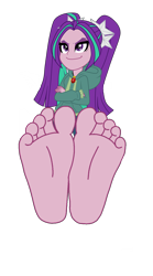 Size: 3500x6311 | Tagged: safe, artist:mixiepie, edit, imported from derpibooru, aria blaze, human, equestria girls, rainbow rocks, absurd resolution, base used, clothes, crossed arms, feet, female, fetish, foot fetish, foot focus, gem, hoodie, simple background, siren gem, soles, solo, toes, transparent background, vector