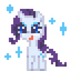 Size: 1024x1024 | Tagged: safe, artist:um89s, artist:ume89s, imported from derpibooru, rarity, pony, unicorn, female, horn, mare, pixel art, simple background, solo, white background