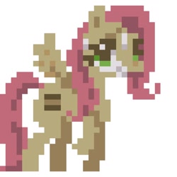 Size: 1024x1024 | Tagged: safe, artist:um89s, artist:ume89s, imported from derpibooru, fluttershy, pegasus, pony, equal cutie mark, female, mare, pixel art, simple background, solo, white background, wings