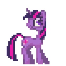 Size: 1200x1200 | Tagged: safe, artist:um89s, artist:ume89s, imported from derpibooru, twilight sparkle, pony, unicorn, female, horn, mare, pixel art, simple background, solo, unicorn twilight, white background