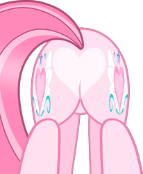 Size: 1145x1388 | Tagged: safe, artist:tanahgrogot, imported from derpibooru, oc, oc:annisa trihapsari, earth pony, pony, annibutt, base used, butt, butt focus, butt only, earth pony oc, featureless crotch, female, heart butt, heart mark, mare, medibang paint, plot, redesign, sexy, simple background, solo, tail, tail aside, transparent background