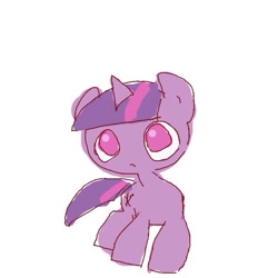 Size: 600x600 | Tagged: safe, artist:um89s, artist:ume89s, imported from derpibooru, twilight sparkle, pony, unicorn, female, looking at you, mare, simple background, solo, unicorn twilight, white background
