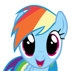 Size: 2393x2303 | Tagged: safe, artist:readingismagic, imported from derpibooru, rainbow dash, pegasus, pony, games ponies play, season 3, close-up, cute, daaaaaaaaaaaw, dashabetes, dilated pupils, female, hasbro is trying to murder us, hnnng, mare, open mouth, simple background, solo, transparent background, vector