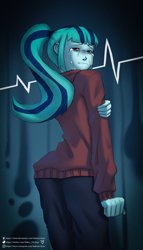 Size: 2294x4000 | Tagged: safe, artist:haku nichiya, imported from derpibooru, sonata dusk, human, equestria girls, crying, sad, solo