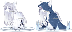 Size: 919x417 | Tagged: safe, artist:kawaiighetto, imported from derpibooru, oc, oc only, earth pony, pony, clothes, duo, earth pony oc, magic, magic circle, simple background, transparent background