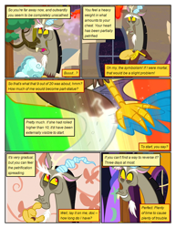 Size: 612x792 | Tagged: safe, artist:newbiespud, edit, edited screencap, imported from derpibooru, screencap, discord, draconequus, comic:friendship is dragons, discordant harmony, the return of harmony, comic, dialogue, grin, indoors, male, screencap comic, smiling