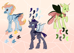 Size: 3100x2250 | Tagged: safe, artist:lambydwight, imported from derpibooru, oc, changedling, changeling, classical hippogriff, hippogriff, adoptable