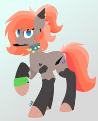 Size: 6081x7519 | Tagged: safe, artist:samsailz, imported from derpibooru, oc, earth pony, pony, artist, collar, pen, raffle prize