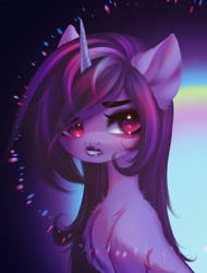 Size: 2369x3122 | Tagged: safe, artist:shenki, imported from derpibooru, izzy moonbow, pony, unicorn, female, g5, goth, goth izzy, lipstick, mare, solo