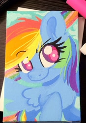 Size: 1435x2048 | Tagged: safe, artist:lbrcloud, imported from derpibooru, rainbow dash, pegasus, pony, solo, traditional art