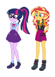 Size: 2574x3620 | Tagged: safe, artist:gmaplay, imported from derpibooru, sci-twi, sunset shimmer, twilight sparkle, human, equestria girls, equestria girls series, rollercoaster of friendship, cute, shimmerbetes, simple background, transparent background