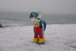 Size: 4608x3072 | Tagged: safe, artist:dingopatagonico, imported from derpibooru, shining armor, pony, irl, photo, snow, solo, toy