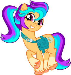 Size: 6880x7247 | Tagged: safe, artist:shootingstarsentry, imported from derpibooru, oc, oc:shimmer starblazer, earth pony, pony, absurd resolution, female, g5, g5 oc, mare, offspring, parent:hitch trailblazer, parent:sunny starscout, parents:sunnyhitch, simple background, solo, transparent background