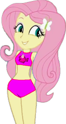 Size: 318x593 | Tagged: safe, artist:gameboss375, imported from derpibooru, fluttershy, human, equestria girls, bare shoulders, bikini, clothes, female, simple background, sleeveless, solo, swimsuit, transparent background