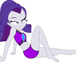 Size: 1971x1592 | Tagged: safe, artist:gameboss375, imported from derpibooru, rarity, human, equestria girls, bare shoulders, bikini, clothes, female, rarity's beach shorts swimsuit, simple background, sleeveless, swimsuit, white background