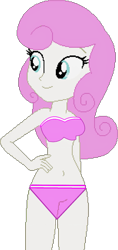 Size: 871x1838 | Tagged: safe, artist:gameboss375, imported from derpibooru, twinkleshine, human, equestria girls, bare shoulders, bikini, clothes, cute, female, sexy, simple background, sleeveless, solo, swimsuit, transparent background