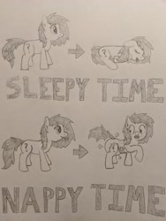 Size: 3024x4032 | Tagged: safe, artist:cleverround, imported from derpibooru, oc, oc only, oc:filly anon, earth pony, pony, cheek fluff, cute, diaper, diaper fetish, drool, ear fluff, female, fetish, filly, foal, grayscale, leg fluff, monochrome, non-baby in diaper, poof, poofy diaper, sleeping, solo, text, traditional art