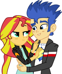 Size: 1280x1532 | Tagged: safe, artist:metaengine03, imported from derpibooru, flash sentry, sunset shimmer, human, equestria girls, female, flashimmer, male, shipping, simple background, straight, transparent background