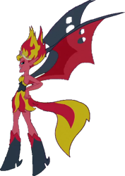 Size: 386x546 | Tagged: safe, artist:pascalmulokozi2, edit, edited screencap, imported from derpibooru, screencap, sunset shimmer, demon, human, equestria girls, equestria girls (movie), background removed, bare shoulders, big crown thingy, element of magic, female, jewelry, regalia, simple background, sleeveless, solo, strapless, sunset satan, transparent background, wings