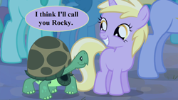 Size: 1280x720 | Tagged: safe, edit, edited screencap, imported from derpibooru, screencap, dinky hooves, pony, tortoise, filli vanilli, background pony, cute, dinkabetes