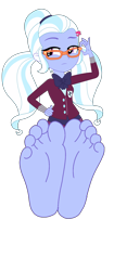 Size: 2900x6900 | Tagged: safe, artist:marcorulezzz, edit, imported from derpibooru, sugarcoat, human, equestria girls, friendship games, absurd resolution, barefoot, base used, bowtie, clothes, crystal prep academy uniform, feet, female, fetish, foot fetish, foot focus, hairclip, plaid skirt, pleated skirt, school uniform, simple background, skirt, soles, solo, toes, transparent background, vector