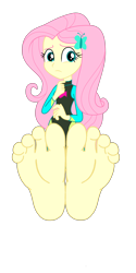 Size: 2000x4000 | Tagged: safe, artist:marcorulezzz, edit, imported from derpibooru, fluttershy, human, equestria girls, equestria girls series, forgotten friendship, barefoot, base used, clothes, feet, fetish, flutterfeet, fluttershy's wetsuit, foot fetish, foot focus, simple background, soles, solo, swimsuit, toes, transparent background, vector, wetsuit