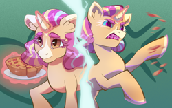 Size: 2550x1600 | Tagged: safe, artist:geatmos, imported from derpibooru, oc, oc only, pony, angry, food, pie, solo