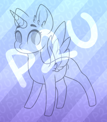 Size: 1317x1505 | Tagged: safe, artist:purplegrim40, imported from derpibooru, oc, oc only, alicorn, pony, alicorn oc, base used, ear fluff, horn, lineart, solo, wings