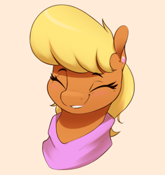Size: 2501x2662 | Tagged: safe, artist:aquaticvibes, imported from derpibooru, ms. harshwhinny, earth pony, pony, cute, eyes closed, female, mare, ms. cutewhinny, smiling, solo, when she smiles