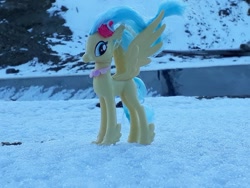 Size: 1273x955 | Tagged: safe, artist:dingopatagonico, imported from derpibooru, princess skystar, classical hippogriff, hippogriff, pony, my little pony: the movie, irl, photo, ponified, snow, solo, toy