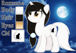 Size: 2488x1756 | Tagged: safe, artist:cindystarlight, imported from derpibooru, oc, oc:roxanne moonwolf, pony, unicorn, base used, female, mare, reference sheet, solo