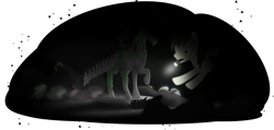 Size: 3202x1521 | Tagged: safe, artist:equestriaexploration, imported from derpibooru, fortune favors, changeling, pony, atg 2022, lantern, newbie artist training grounds