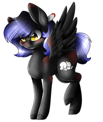 Size: 1341x1599 | Tagged: safe, artist:kat-the-true-kitkat, imported from derpibooru, oc, oc only, oc:cloudy night, pegasus, pony, collaboration, eye clipping through hair, female, mare, pegasus oc, simple background, transparent background, wings