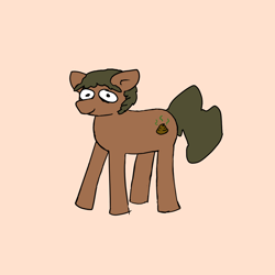 Size: 1300x1300 | Tagged: safe, artist:potatoconnoisseur, derpibooru exclusive, imported from derpibooru, oc, oc only, oc:smelly bigshit, earth pony, pony, male, simple background, solo, stallion, teenager