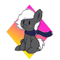 Size: 3500x3500 | Tagged: safe, artist:akenza, imported from derpibooru, oc, oc only, oc:keyah, bat pony, pony, atg 2022, female, filly, foal, newbie artist training grounds, simple background, sitting, solo, transparent background, white hair, white mane, younger