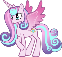 Size: 2845x2620 | Tagged: safe, artist:bigmk, artist:kuma993, imported from derpibooru, princess flurry heart, alicorn, pony, female, gameloft interpretation, mare, older, older flurry heart, show accurate, simple background, solo, transparent background, vector