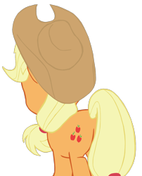 Size: 1280x1587 | Tagged: safe, artist:benpictures1, imported from derpibooru, applejack, earth pony, pony, rainbow roadtrip, applebutt, applejack's hat, butt, clothes, cowboy hat, cute, female, hat, inkscape, jackabetes, looking at someone, mare, plot, rear, simple background, solo, transparent background, vector