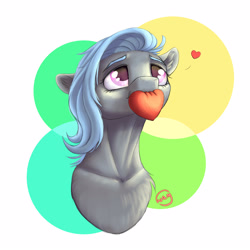 Size: 2500x2500 | Tagged: safe, artist:whatamellon, imported from derpibooru, oc, oc only, oc:silver dust, pony, bust, eyebrows, floppy ears, high res, portrait, signature, simple background, solo