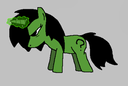 Size: 411x276 | Tagged: safe, pony, unicorn, aggie.io, angry, anoncolt, magic, male, simple background, stallion