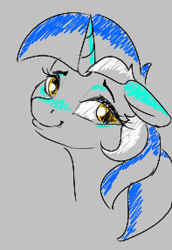Size: 197x287 | Tagged: safe, artist:firecracker, lyra heartstrings, pony, unicorn, aggie.io, female, lowres, mare, simple background, smiling