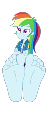 Size: 950x2300 | Tagged: safe, artist:invisibleink, imported from derpibooru, rainbow dash, human, equestria girls, equestria girls series, base used, clothes, crossed arms, feet, female, fetish, foot fetish, foot focus, shoes, simple background, smiling, smirk, sneakers, soles, solo, toes, transparent background, vector