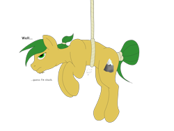 Size: 4128x3096 | Tagged: safe, artist:lennystendhal13, imported from derpibooru, oc, oc:cordiale lemontree, earth pony, pony, atg 2019, male, newbie artist training grounds, rope, simple background, solo, stallion, transparent background