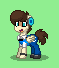 Size: 59x68 | Tagged: safe, artist:dematrix, imported from derpibooru, pegasus, pony, pony town, clothes, green background, headphones, male, minecraft, pixel art, ponified, simple background, solo, stallion, stresmen, watch, youtuber
