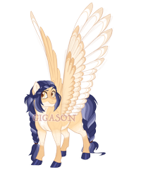 Size: 3300x3800 | Tagged: safe, artist:gigason, imported from derpibooru, oc, oc:golden compass, pegasus, pony, female, magical lesbian spawn, mare, offspring, parent:daring do, parent:twilight sparkle, simple background, solo, transparent background