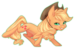 Size: 851x547 | Tagged: safe, artist:purplegrim40, imported from derpibooru, applejack, pony, hat, simple background, solo, transparent background