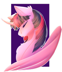 Size: 800x924 | Tagged: safe, artist:kat-the-true-kitkat, imported from derpibooru, twilight sparkle, alicorn, pony, bust, ear fluff, female, mare, simple background, solo, transparent background, twilight sparkle (alicorn)