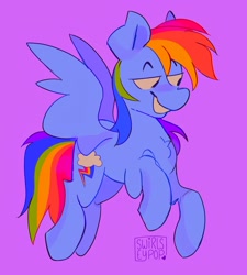 Size: 1840x2048 | Tagged: safe, artist:swirlseypop, imported from derpibooru, rainbow dash, pegasus, pony, chest fluff, flying, grin, lidded eyes, smiling, smug, solo, spread wings, wings