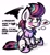 Size: 1477x1600 | Tagged: safe, artist:ashtoneer, imported from derpibooru, zipp storm, pegasus, pony, alternate hairstyle, blush sticker, blushing, bracelet, clothes, drawthread, ear piercing, earring, eyeshadow, female, frown, g5, glare, heart, hoof shoes, implied pipp petals, jewelry, lipstick, looking at you, makeover, makeup, mare, pictogram, piercing, shirt, simple background, sitting, solo, thought bubble, white background