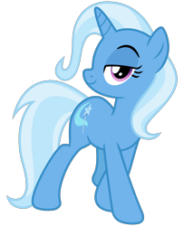 Size: 2600x3200 | Tagged: safe, artist:cheezedoodle96, imported from derpibooru, trixie, pony, unicorn, .svg available, female, lidded eyes, looking at you, mare, pose, profile, simple background, smiling, solo, svg, transparent background, vector, walking