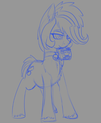 Size: 482x584 | Tagged: safe, artist:brainiac, imported from derpibooru, oc, oc:whiskey lullaby, cat, cat pony, original species, brainiacs sketchbook (set), catnip, drugs, female, mare, sketch, solo